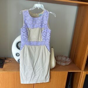 ANTONIO MELANI Lavender and Cream Mini Dress